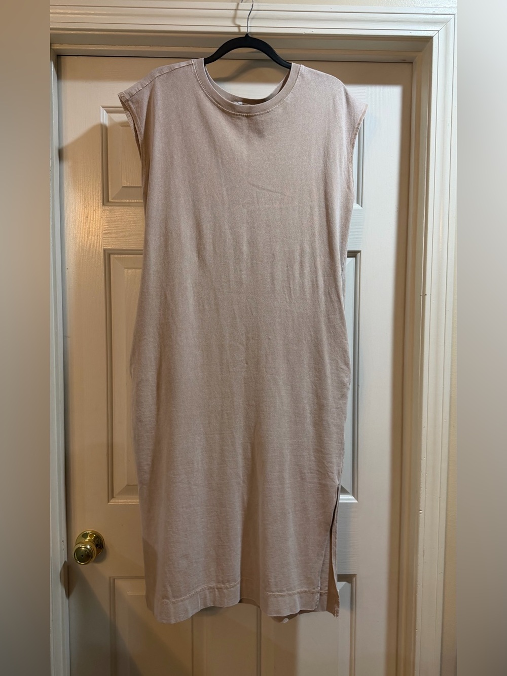 Double Zero Sleeveless Knit Shift Dress - Tan NWT